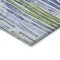 Homeroots 5' X 8' Sky Blue And Fern Green Striped Washable Indoor Outdoor Area Rug 617693 - alternate 3