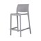 Homeroots Set of Four 26" Gray Heavy Duty Plastic Low Back Outdoor Counter Height Bar Chairs 565368 - alternate 1