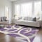 Homeroots 3' X 5' Purple Ivory And Gray Abstract Washable Indoor Outdoor Area Rug 599154 - alternate 2