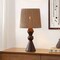 Jonathan Y Orbic Taper 23.5" Rustic Cottage Resin/Metal LED Table Lamp w/Paper Rope Shade, Dark Brown Wood Finis JYL9202B - alternate 4