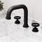 Vigo Hart Two Handle Three-Hole Widespread Bathroom Faucet in Matte Black VG01305MB - alternate 4