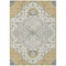 Homeroots 8' X 10' Gold Ivory And Blue Oriental Washable Indoor Outdoor Area Rug 596629 - alternate 2