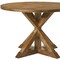 Homeroots 48" Oak Wood Cross Leg Base Round Top Dining Table 630367 - alternate 2