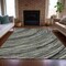 Homeroots 3' X 5' Taupe Charcoal And Ivory Abstract Washable Indoor Outdoor Area Rug 631257 - alternate 3