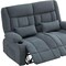 Homeroots 47in Slate Blue Chenille Manual Reclining Loveseat With Storage and Toss Pillows 721196 - alternate 3