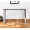 Homeroots 47" Gray and Silver Wood and Stainless Steel Sled Writing Desk 556634 - alternate 1