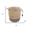 Homeroots 17" Tan Jute Basket 704888 - alternate 3