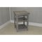 Homeroots 28" Gray Solid Wood Nightstand 548320 - alternate 4