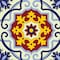 Homeroots 4" X 4" Blue And Yellow Mosaic Peel And Stick Removable Tiles 400060 - alternate 3