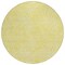 Homeroots 8' Yellow And Ivory Round Abstract Washable Indoor Outdoor Area Rug 599774 - alternate 3