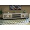 Homeroots 93" White Solid Wood Cabinet Enclosed Storage Distressed TV Stand 528756 - alternate 2