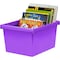 Storex 4 Gallon Storage Bin, Purple 61481U06C - alternate 4