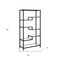 Homeroots Black Metal and Glass Seven Tier Etagere Bookcase 527579 - alternate 3