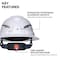 Klein Tools Class E Type-2 Hard Hat, Non-Vented Full Brim Style with Strap, High Visibility Orange 60930T2 - alternate 4