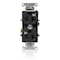 Leviton Duplex Receptacle Outlet, 20A, Black, 125V WBR20-E - alternate 1