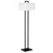 Homeroots 68" Black Traditional Shaped Floor Lamp With White Frosted Glass Rectangular Shade 523372 - alternate 1
