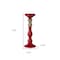 Homeroots Set of Three Red And Natural Ornate Resin Tabletop Pillar Candle Holders, 3PK 516457 - alternate 2