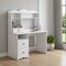 Homeroots 47" White Wood Writing Desk With Two Drawers 491389 - alternate 2