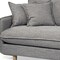 Homeroots 84" Gray Fabric Sofa With Brown Legs 606783 - alternate 2