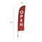 Showdown Displays 13 Ft  Premium Blade Sail Sign Kit (Double-Sided With Ground Spike Base) - Open Red Burst 908120-001 - alternate 2