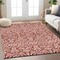 Homeroots 5' X 8' Red And Ivory Damask Washable Indoor Outdoor Area Rug 595188 - alternate 4