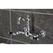 Kingston Brass Two-Handle Wall Mount Bridge Kitchen Faucet, Polished Chrome KS2441PKL - alternate 3