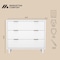 Manhattan Comfort Elara 38 in Solid Wood Dresser in White (3-Drawer) DR1782-1 - alternate 2