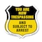 Signmission No Trespassing Shield Sign You Are Now T, 18 inch X 18 inch, Plastic Sign, 2PK SHI-P-2PACK-18-412 - alternate 1