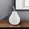 Homeroots 7" White Aluminum Decorative Pear Tabletop Sculpture 383765 - alternate 3
