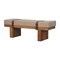 Homeroots 47in Brown Boucle and Solid Wood Upholstered Storage Bench With Cabinet 717474 - alternate 2