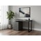 Homeroots 47" Gray and Black Wood and Metal Sled Computer Desk With Three Drawers 489910 - alternate 4