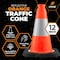 Xpose Safety Traffic Safety Cone, 12 in, PVC, 6 in Reflective Collar, Orange, 24 pk OTC12-4-24-X-S - alternate 3