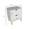 Homeroots 24" White Wood Two Drawer Nightstand 552254 - alternate 4