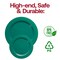 Smarty Had A Party 7.5" Solid Green Holiday Round Disposable Plastic Appetizer/Salad Plates (120 Plates), 120PK 117GR-CASE - alternate 4