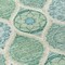 Homeroots 8' Sage Ivory And Teal Blue Round Floral Medallion Washable Indoor Outdoor Area Rug 614631 - alternate 4