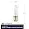 Bulbrite T3 Light Bulbs with Frost Glass Finish and BA15D Double-Contact Bayonet Base, 40 Watt, 2 PK 861185 - alternate 3