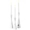 Fabulaxe Marble Resin Candle Holders - Pack of 18 White Decorative Taper Candlesticks for Home Decor,  QI004063.WT.6 - alternate 5