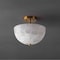 Jonathan Y Celine 11.88" 2-Light Modern Contemporary Alabaster/Iron Inverted Dome LED Semi Flush Mount, White Ma JYL1205A - alternate 3