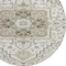 Homeroots 8' Ivory And Brown Round Oriental Washable Indoor Outdoor Area Rug 600164 - alternate 4