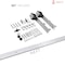 Sartodoors Sturdy Barn Door 30 x 84 inches Frosted Glass 2 lites, Lucia 4010 White Silk, 6.6FT Rail Hangers He LUCIA4010BD-S-WS-3084 - alternate 3