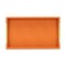 Homeroots 16" Orange And Gold Faux Shagreen Handmade Serving Tray With Handles 625650 - alternate 3