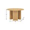 Homeroots 46" Natural Solid Wood Three Leg Base Round Top Dining Table 720688 - alternate 2