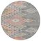 Homeroots 8' Gray And Terra Cotta Round Southwestern Washable Indoor Outdoor Area Rug 603547 - alternate 5