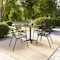 Flash Furniture Lila 31.5in Black Square Aluminum Indoor-Outdoor Table Set with 4 Black Slat Back Chairs TLH-ALUM-32SQ-017BK4-GG - alternate 7