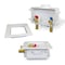 Everflow Washing Machine Outlet Box W/ Valves 1/2'' MIP/ SWT; White ABS SB300-T - alternate 3