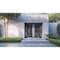 Vdomdoors Metal Double Doors Deux 0729 Gray Graphite Stainless Steel insert 2 Sidelights Entry Modern Painted DEUX0729DEXD-GRE-W12+72+12xH80-LH-O - alternate 4