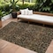 Homeroots 10' X 14' Black Brown And Red Floral Washable Indoor Outdoor Area Rug 604582 - alternate 1