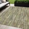 Homeroots 5' X 8' Artichoke Green And Ivory Striped Washable Indoor Outdoor Area Rug 609025 - alternate 1