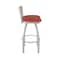 Holland Bar Stool Co Revelle 36in Swivel Extra Tall Bar Stool, Anodized Nickel Finish, Medium Back and Graph Poppy Seat 881 - alternate 5