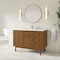 James Martin Vanities Laurent 48" Sgl Vanity, Honey Oak w/ Sgl Hole 3 CM White Zeus Silestone Top and Matching Backsplash 545-V48-HNO-1WZ - alternate 2
